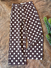 Load image into Gallery viewer, Brown Polka Dot Straight Leg Pants
