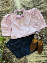 Load image into Gallery viewer, Striped Puff Sleeve Blouse
