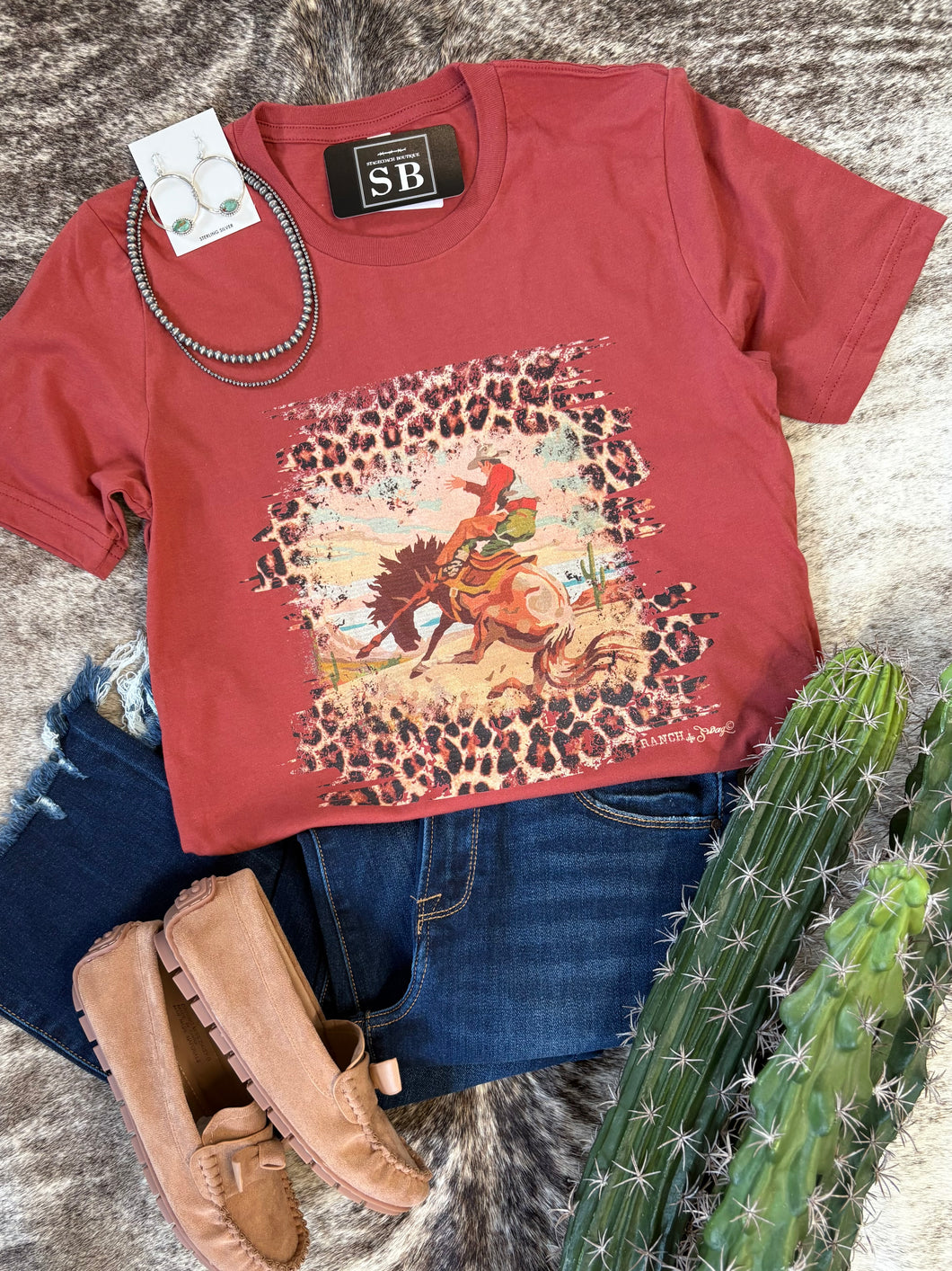 Leopard Bronc Tee