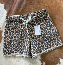 Load image into Gallery viewer, Leopard Drawstring Shorts
