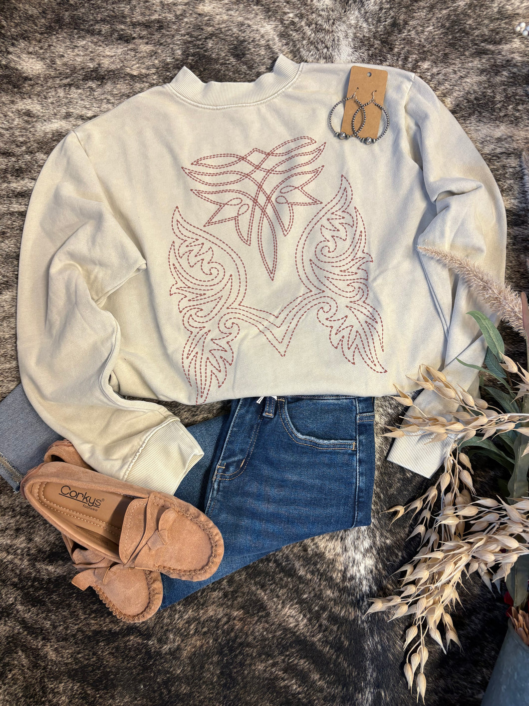 Cowboy Boot Stitch Sweatshirt