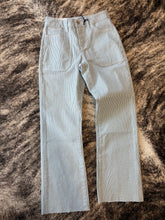 Load image into Gallery viewer, High Rise Pin Stripe Crop Jean
