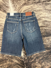 Load image into Gallery viewer, High Rise Dark Bermuda Shorts
