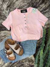 Load image into Gallery viewer, Turquoise Snap Tee
