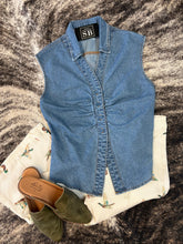 Load image into Gallery viewer, Sleeveless Light Blue Denim
