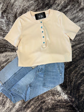 Load image into Gallery viewer, Turquoise Snap Tee
