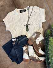 Load image into Gallery viewer, Oatmeal Cable Knit Sweater
