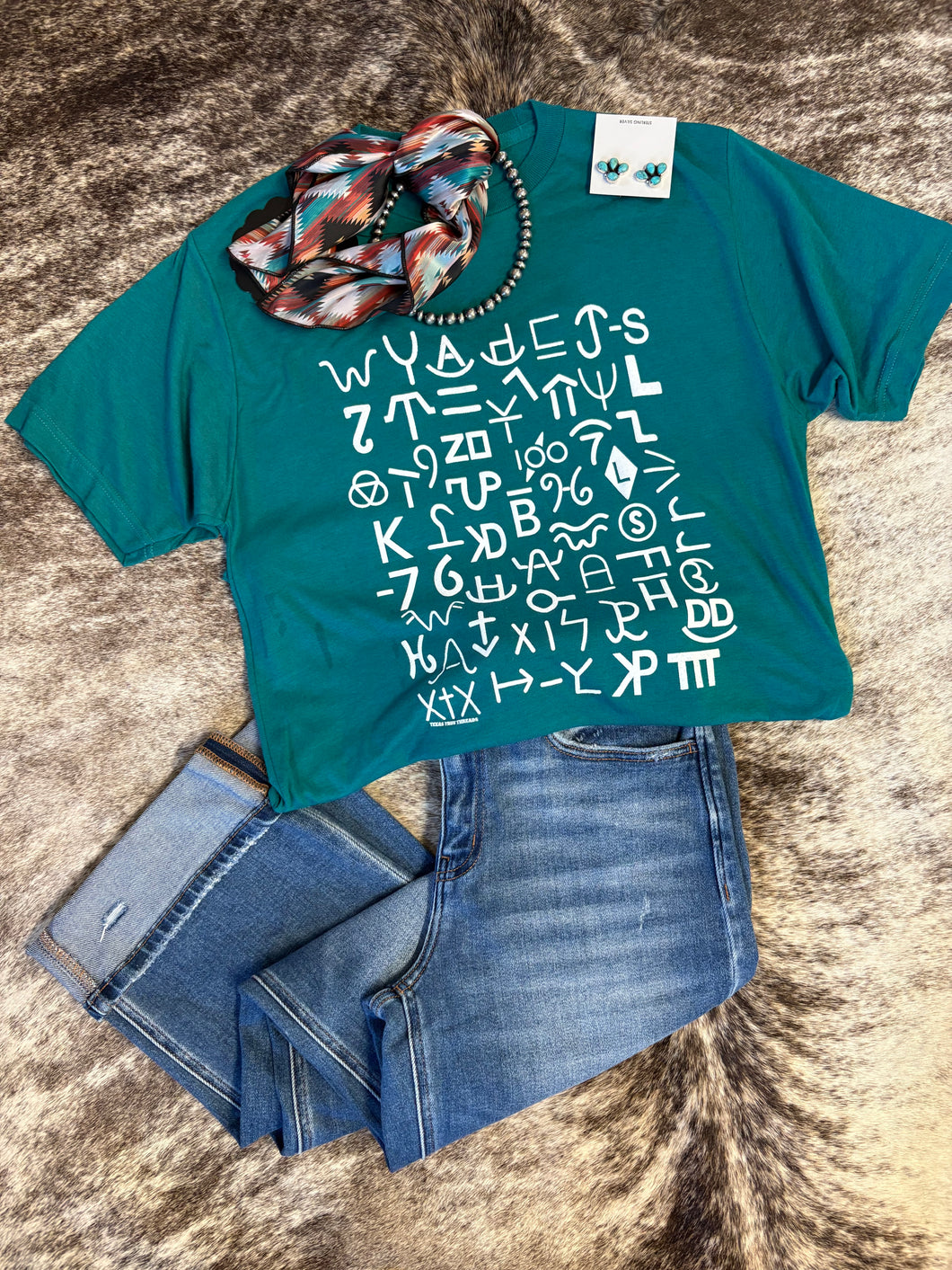 Branded Tee in Jade