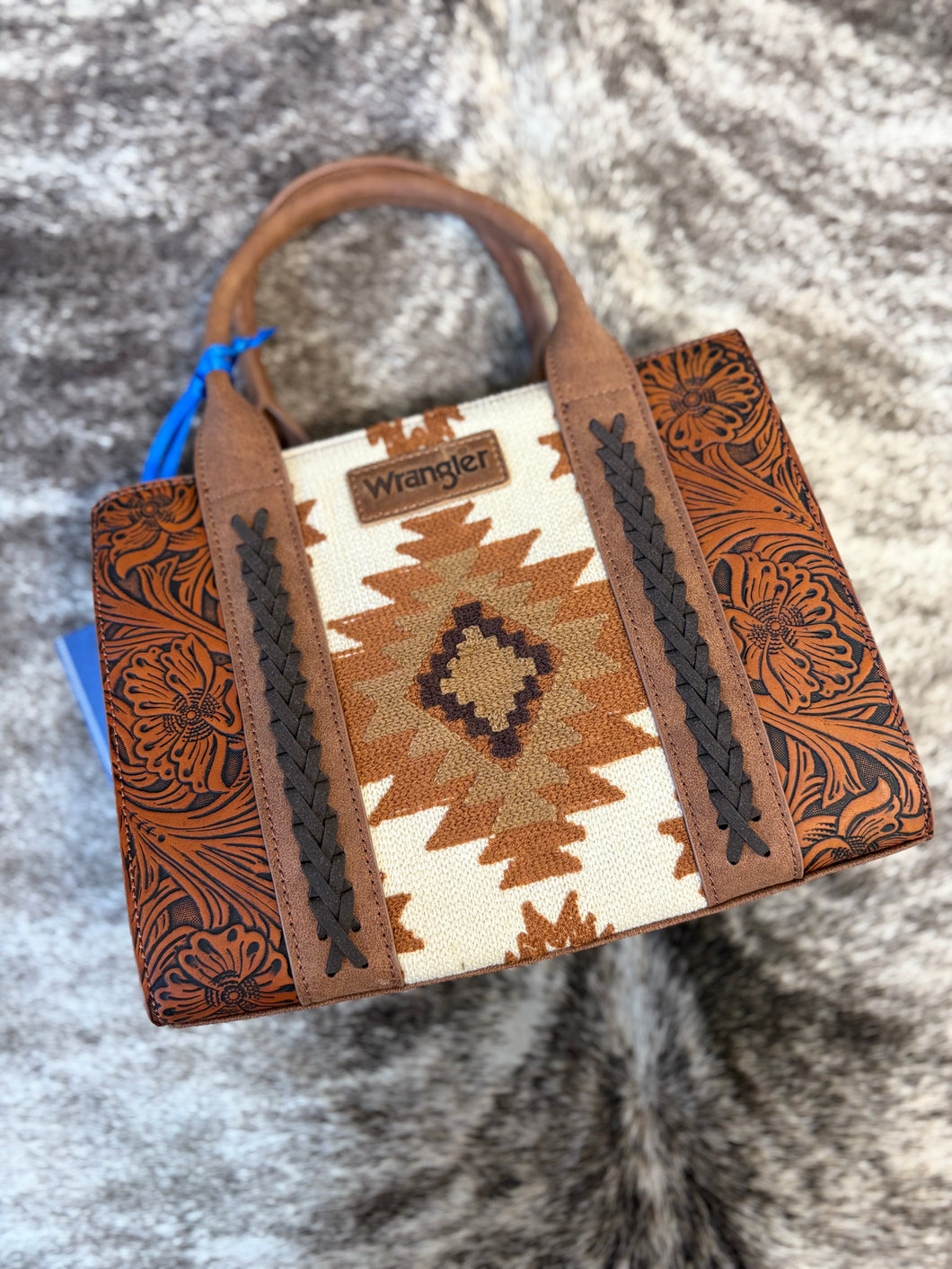 Aztec Print Crossbody Tote
