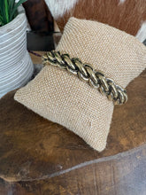 Load image into Gallery viewer, Burnished Gold Stretch Bracelet
