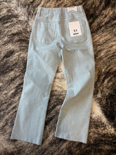 Load image into Gallery viewer, High Rise Pin Stripe Crop Jean
