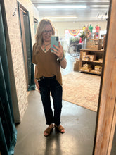Load image into Gallery viewer, Whipstitch V-Neck Blouse
