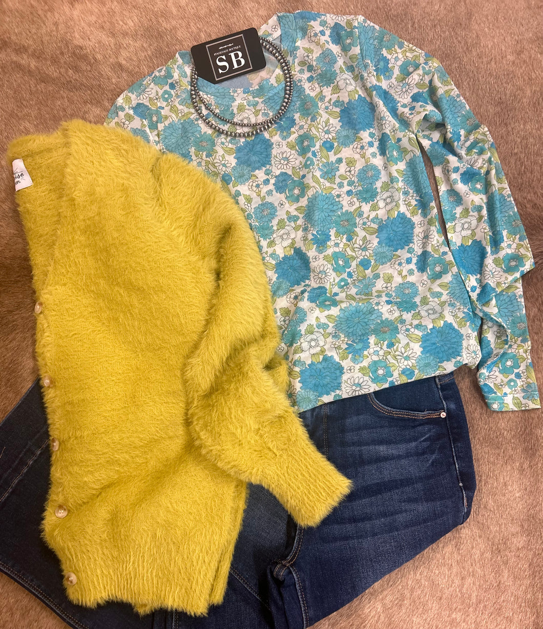 Vintage Floral Mesh Top