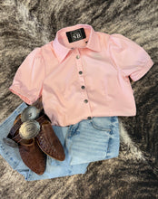 Load image into Gallery viewer, Soft Pink Concho Button Down
