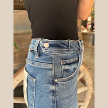 Load image into Gallery viewer, High Rise Adjustable Waist Wide Leg Denim
