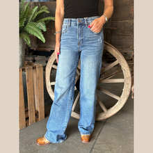Load image into Gallery viewer, High Rise Wide Leg Tummy Control Jean
