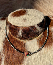 Load image into Gallery viewer, Sterling Pearls with Stone Necklace
