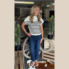 Load image into Gallery viewer, The Rowan Stripe Sleeveless Sweater

