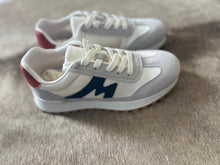 Load image into Gallery viewer, Beige Navy Red Leather Shoes - Stagecoach Boutique
