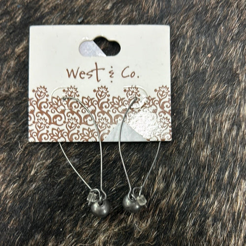 Burnished Silver Drop Earrings - Stagecoach Boutique
