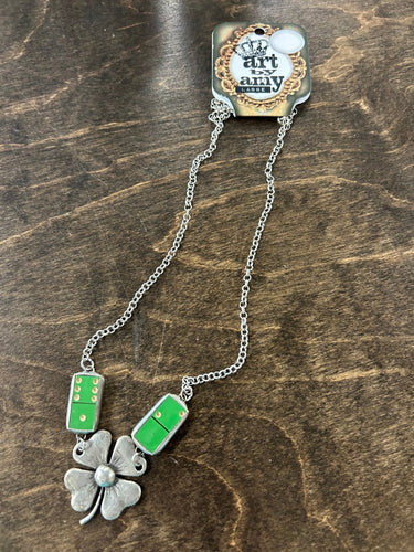 Clover & Domino Necklace - Stagecoach Boutique
