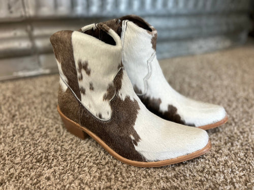 Cowhide Ankle Boots - Stagecoach Boutique