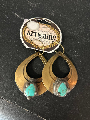 Gold & Turquoise Earrings - Stagecoach Boutique