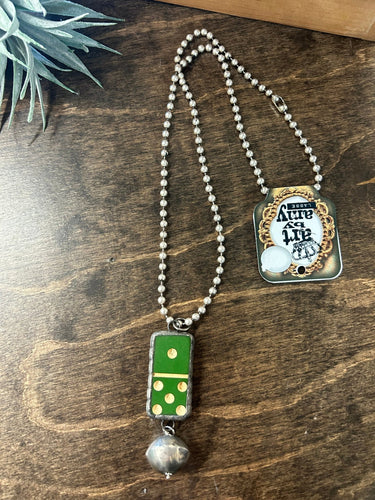 Green Domino Necklace - Stagecoach Boutique