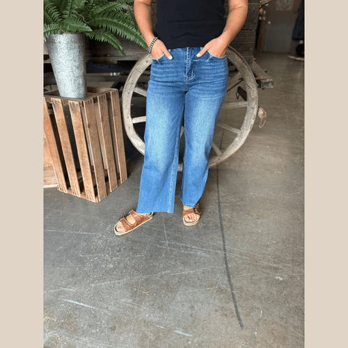 High Rise Crop Wide Leg - Stagecoach Boutique