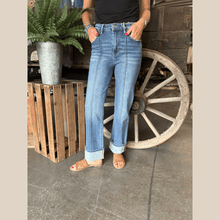 Load image into Gallery viewer, High Rise Wide Cuff Jean - Stagecoach Boutique
