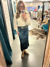 Load image into Gallery viewer, Long Flower Satin Skirt - Stagecoach Boutique
