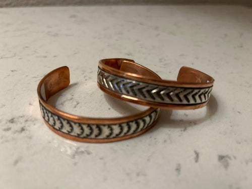 Navajo sterling & copper bracelet - Stagecoach Boutique