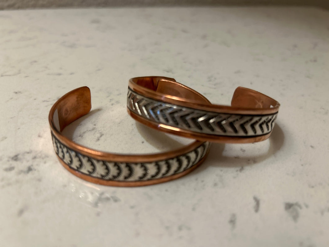 Navajo sterling & copper bracelet - Stagecoach Boutique