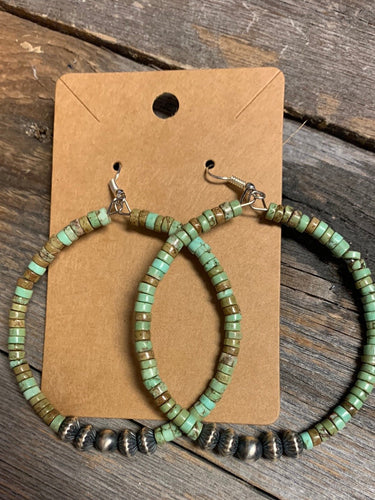 Greener Heishi Hoop Earrings - Stagecoach Boutique
